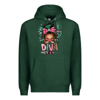Sports Green afro messy bun diva life Premium Hoodie - texasbilliewilder
