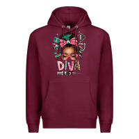 Burgundy afro messy bun diva life Premium Hoodie - texasbilliewilder