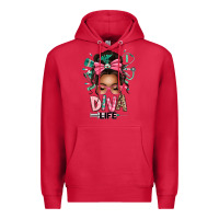 Cardinal afro messy bun diva life Premium Hoodie - texasbilliewilder