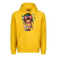 Lemon afro messy bun diva life Premium Hoodie - texasbilliewilder