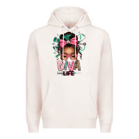 Pale Pink afro messy bun diva life Premium Hoodie - texasbilliewilder