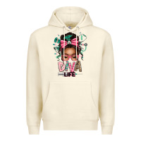 Sandshell afro messy bun diva life Premium Hoodie - texasbilliewilder