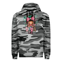 Slate Camo afro messy bun diva life Premium Hoodie - texasbilliewilder