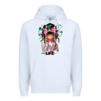 White afro messy bun diva life Premium Hoodie - texasbilliewilder