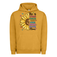 Pigment Peanut Butter she is strong fearless warm loving mom Urban Hoodie - MaliasSmallBusiness