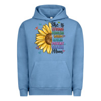 Pigment Pebble Blue she is strong fearless warm loving mom Urban Hoodie - MaliasSmallBusiness