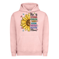 She Is Strong Fearless Warm Loving Mom Urban Hoodie | Teevron