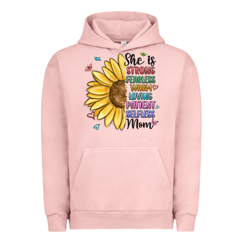 She Is Strong Fearless Warm Loving Mom Urban Hoodie by MaliasSmallBusiness | Teevron