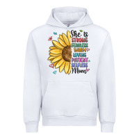 White she is strong fearless warm loving mom Urban Hoodie - MaliasSmallBusiness