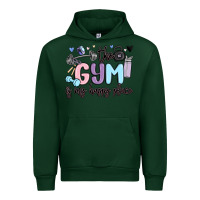 Forest Green the gym is my happy place Urban Hoodie - MaliasSmallBusiness