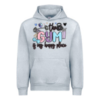 Heather Grey the gym is my happy place Urban Hoodie - MaliasSmallBusiness
