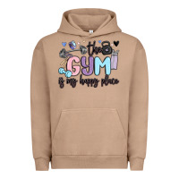 Pigment Burro the gym is my happy place Urban Hoodie - MaliasSmallBusiness