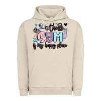 Pigment French Oak the gym is my happy place Urban Hoodie - MaliasSmallBusiness