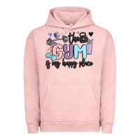 Pigment Salmon the gym is my happy place Urban Hoodie - MaliasSmallBusiness