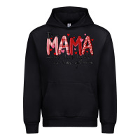 Black this mama wears her heart on her gleeve Urban Hoodie - MaliasSmallBusiness