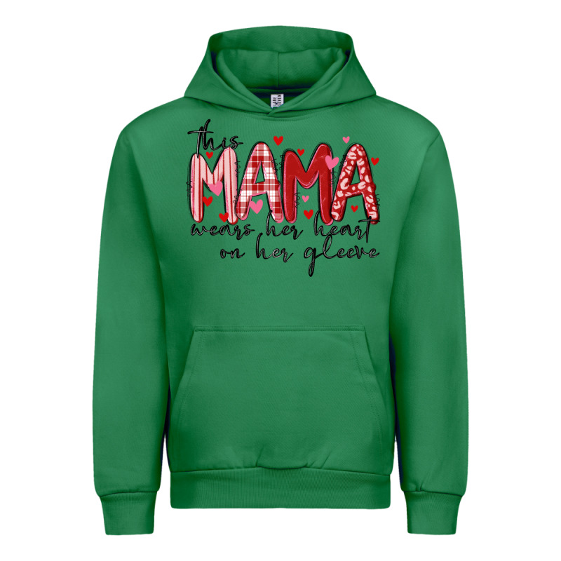 This Mama Wears Her Heart On Her Gleeve Urban Hoodie by MaliasSmallBusiness | Teevron
