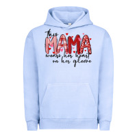 Pigment Grape Ice this mama wears her heart on her gleeve Urban Hoodie - MaliasSmallBusiness