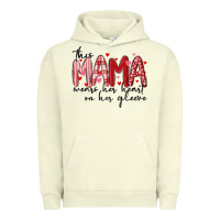 Pigment Pistachio this mama wears her heart on her gleeve Urban Hoodie - MaliasSmallBusiness