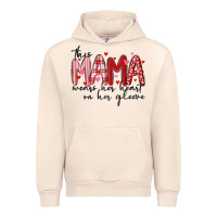 Sandshell this mama wears her heart on her gleeve Urban Hoodie - MaliasSmallBusiness