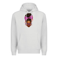 Dove Grey sorority colors purple carol afro messy bun woman Premium Hoodie - texasbilliewilder