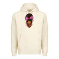 Sorority Colors Purple Carol Afro Messy Bun Woman Premium Hoodie | Teevron