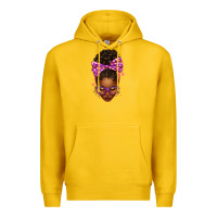 Lemon sorority colors purple carol afro messy bun woman Premium Hoodie - texasbilliewilder