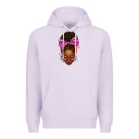 Lilac sorority colors purple carol afro messy bun woman Premium Hoodie - texasbilliewilder