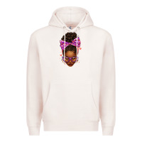 Sorority Colors Purple Carol Afro Messy Bun Woman Premium Hoodie | Teevron