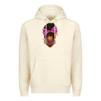 Sandshell sorority colors purple carol afro messy bun woman Premium Hoodie - texasbilliewilder