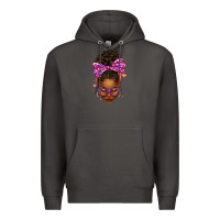 Smoke sorority colors purple carol afro messy bun woman Premium Hoodie - texasbilliewilder