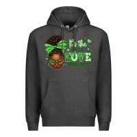 Charcoal Heather sorority colors green its the self love for me afr Premium Hoodie - texasbilliewilder
