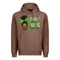 Chestnut sorority colors green its the self love for me afr Premium Hoodie - texasbilliewilder
