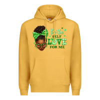 Mustard sorority colors green its the self love for me afr Premium Hoodie - texasbilliewilder