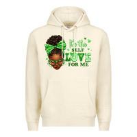 Sandshell sorority colors green its the self love for me afr Premium Hoodie - texasbilliewilder