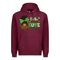 Burgundy sorority colors green its the self love for me afr Premium Hoodie - texasbilliewilder
