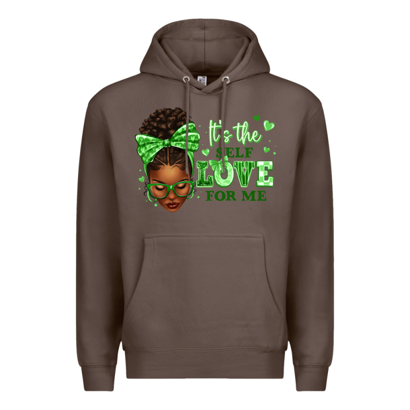 Sorority Colors Green Its The Self Love For Me Afr Premium Hoodie by texasbilliewilder | Teevron