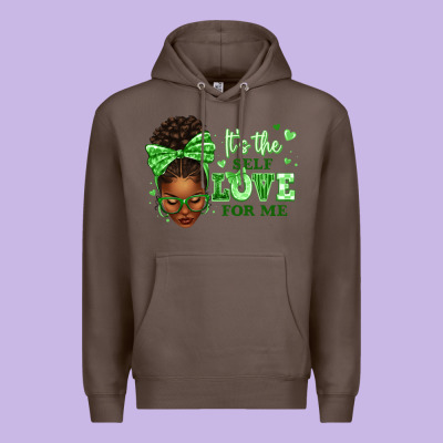 Premium Hoodie sorority colors green its the self love for me afr