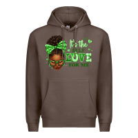 Coffee sorority colors green its the self love for me afr Premium Hoodie - texasbilliewilder