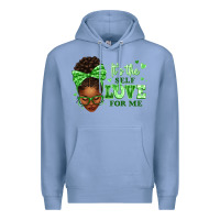 Colony Blue sorority colors green its the self love for me afr Premium Hoodie - texasbilliewilder