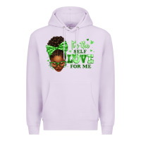 Lilac sorority colors green its the self love for me afr Premium Hoodie - texasbilliewilder