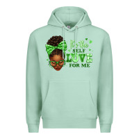 Seafoam sorority colors green its the self love for me afr Premium Hoodie - texasbilliewilder