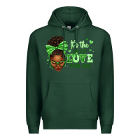 Sports Green sorority colors green its the self love for me afr Premium Hoodie - texasbilliewilder