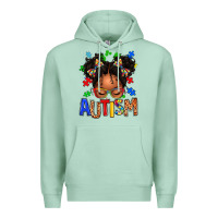 Seafoam autism afro girl Premium Hoodie - texasbilliewilder
