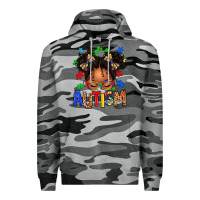 Slate Camo autism afro girl Premium Hoodie - texasbilliewilder