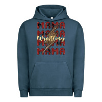 Pigment Midnight Navy wrestling mama Urban Hoodie - MaliasSmallBusiness