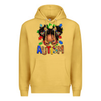 Antique Gold autism afro girl Premium Hoodie - texasbilliewilder