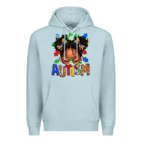 Blue Mist autism afro girl Premium Hoodie - texasbilliewilder