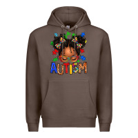 Coffee autism afro girl Premium Hoodie - texasbilliewilder