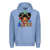 Colony Blue autism afro girl Premium Hoodie - texasbilliewilder