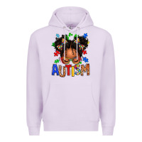 Lilac autism afro girl Premium Hoodie - texasbilliewilder